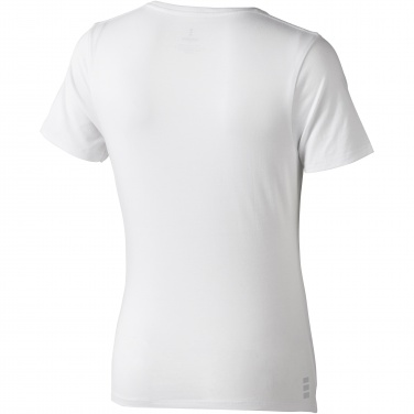 Logo trade promotional merchandise photo of: Kawartha short sleeve women's organic V-neck t-shirt