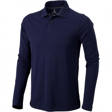 Logo trade corporate gifts image of: Oakville long sleeve men's polo