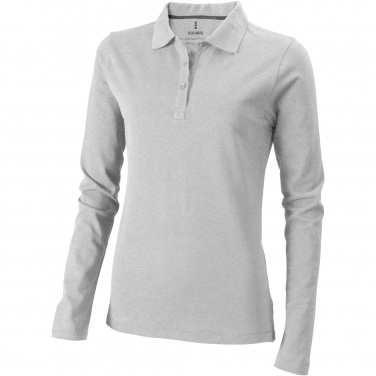 Logo trade corporate gifts picture of: Oakville long sleeve women's polo