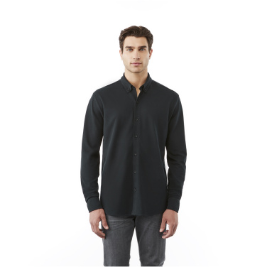 Logo trade promotional giveaways image of: Bigelow long sleeve men's pique shirt