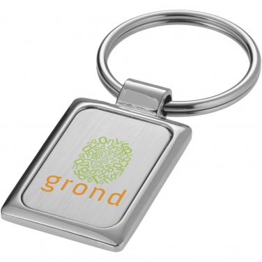 Logo trade promotional merchandise image of: Sergio rectangular metal keychain