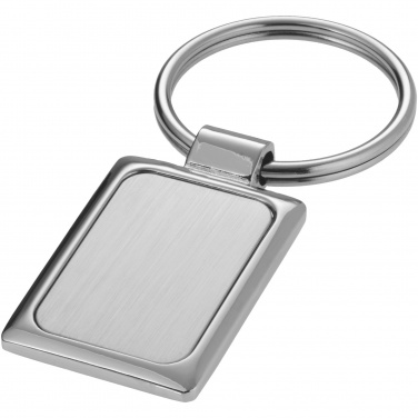 Logo trade promotional products image of: Sergio rectangular metal keychain