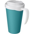 Americano® Grande 350 ml mug with spill-proof lid, Aqua blue / White