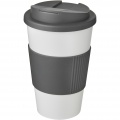 Americano® 350 ml tumbler with grip & spill-proof lid, White / Grey