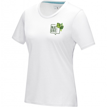 Logo trade promotional giveaways image of: Azurite short sleeve women’s organic t-shirt