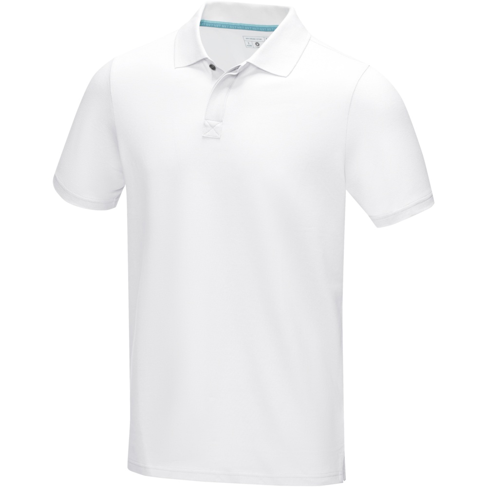 Logotrade corporate gift image of: Graphite short sleeve men’s organic polo