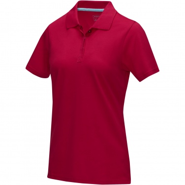 Logo trade promotional products image of: Graphite short sleeve women’s organic polo