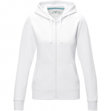 Logo trade promotional gifts picture of: Ruby women’s organic recycled full zip hoodie