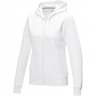 Logotrade promotional product picture of: Ruby women’s organic recycled full zip hoodie