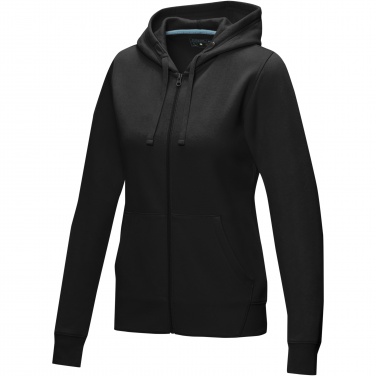 Logo trade promotional giveaways image of: Ruby women’s organic recycled full zip hoodie