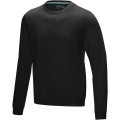 Jasper men’s organic recycled crewneck sweater, Solid black