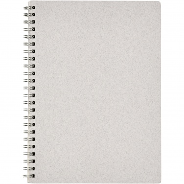 Logo trade promotional giveaway photo of: Bianco A5 size wire-o notebook