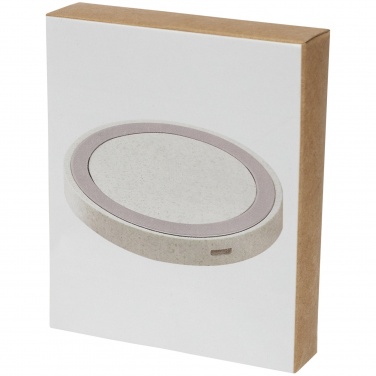 Logo trade corporate gifts image of: Naka 5W wheat straw wireless charging pad