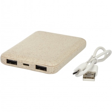 Logotrade promotional giveaway image of: Asama 5000 mAh wheat straw power bank