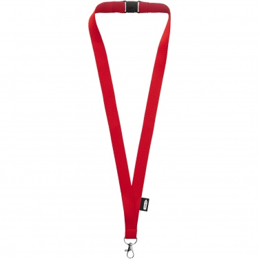 Logo trade corporate gifts image of: Tom recycled PET lanyard with breakaway closure