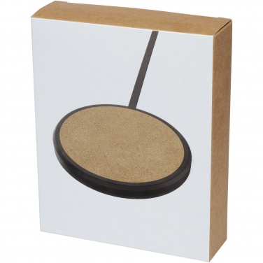 Logo trade business gift photo of: Kivi 10W limestone/cork wireless charging pad