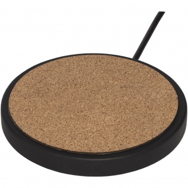 Logo trade promotional merchandise photo of: Kivi 10W limestone/cork wireless charging pad