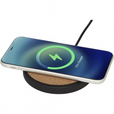 Logo trade business gifts image of: Kivi 10W limestone/cork wireless charging pad