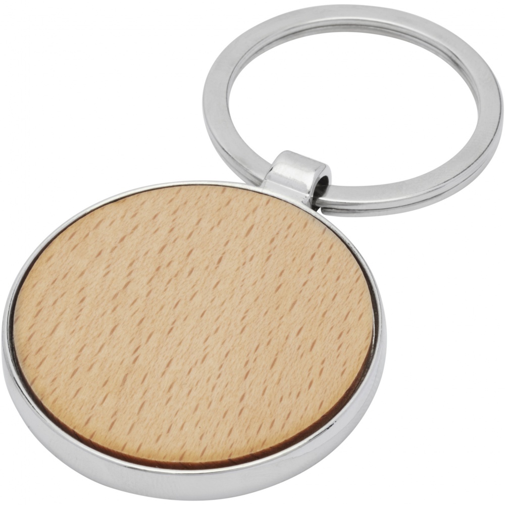 Logotrade promotional merchandise photo of: Moreno beech wood round keychain