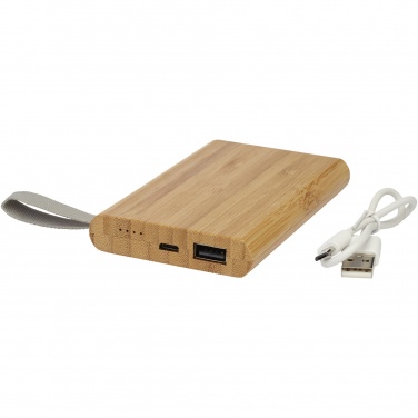 Logo trade promotional giveaways image of: Tulda 5000 mAh bamboo power bank