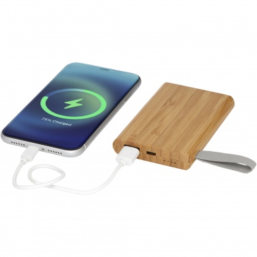 Logo trade promotional gifts picture of: Tulda 5000 mAh bamboo power bank