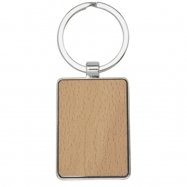 Logo trade advertising product photo of: Mauro beech wood rectangular keychain