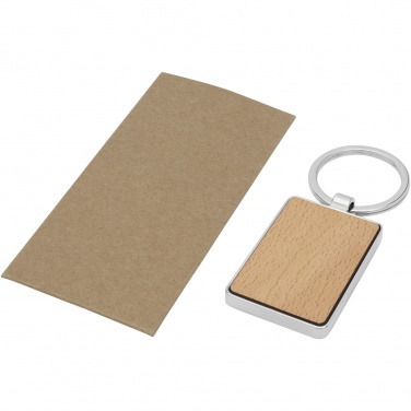 Logotrade promotional merchandise photo of: Mauro beech wood rectangular keychain