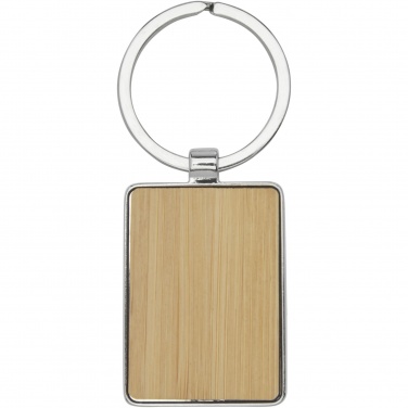 Logo trade corporate gift photo of: Neta bamboo rectangular keychain