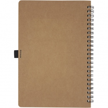 Logo trade promotional giveaways picture of: Cobble A5 wire-o recycled cardboard notebook with stone paper