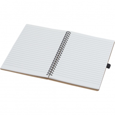 Logotrade advertising products photo of: Cobble A5 wire-o recycled cardboard notebook with stone paper