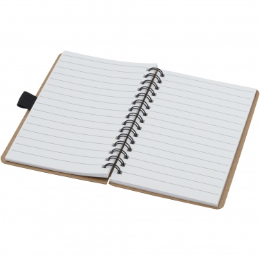 Logotrade promotional merchandise picture of: Cobble A6 wire-o recycled cardboard notebook with stone paper