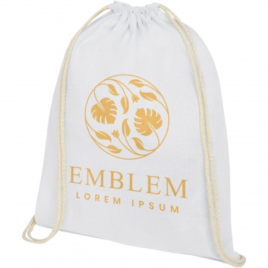 Logo trade promotional gift photo of: Oregon 140 g/m² cotton drawstring bag 5L