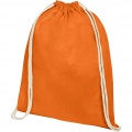 Oregon 140 g/m² cotton drawstring bag 5L, Orange