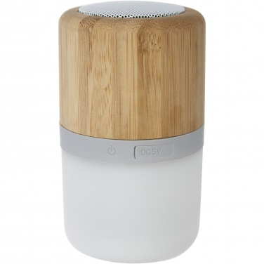 Logo trade corporate gifts image of: Aurea bamboo Bluetooth® speaker with light 