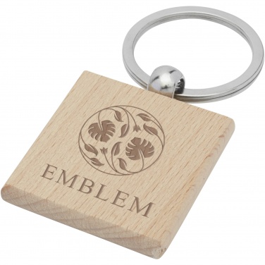 Logotrade promotional merchandise image of: Gioia beech wood squared keychain