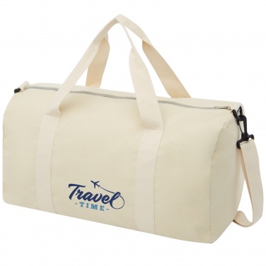 Logotrade corporate gift image of: Pheebs 450 g/m² recycled cotton and polyester duffel bag 24L