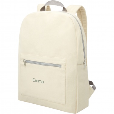 Logo trade corporate gifts image of: Pheebs 450 g/m² recycled cotton and polyester backpack 10L