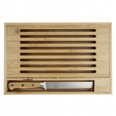 Logo trade promotional products image of: Pao bamboo cutting board with knife