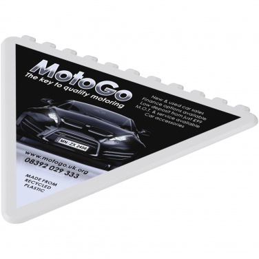 Logo trade advertising products image of: Frosty triangular recycled plastic ice scraper