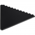 Frosty triangular recycled plastic ice scraper, Solid black