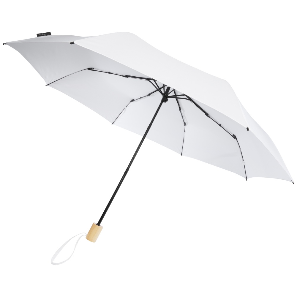 Logo trade promotional gift photo of: Birgit 21'' foldable windproof recycled PET umbrella