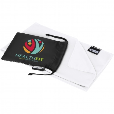 Logo trade promotional gifts image of: Raquel cooling towel made from recycled PET 80x30 cm