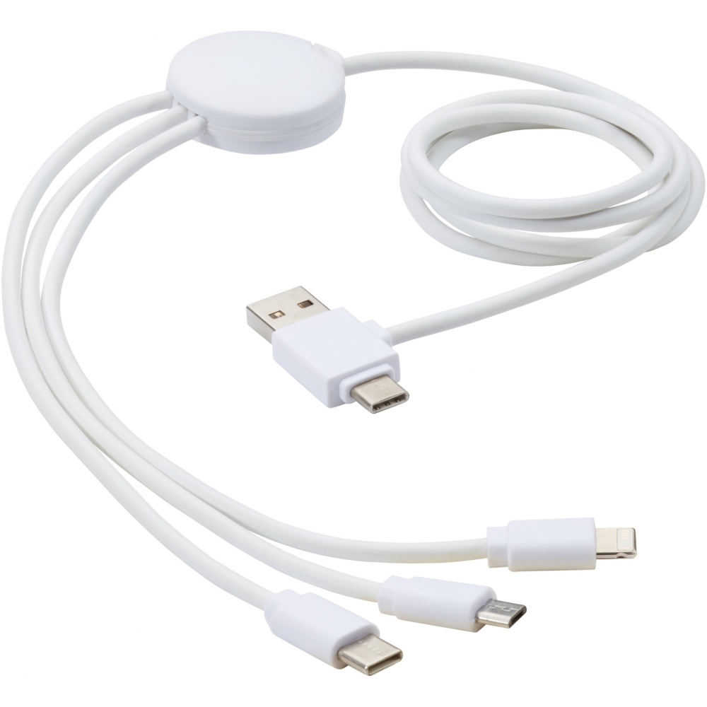 Logo trade business gift photo of: Pure 5-in-1 charging cable with antibacterial additive