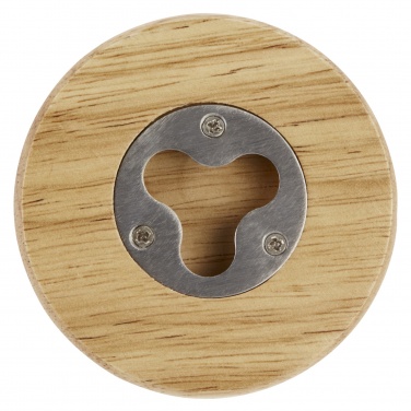 Logotrade corporate gift picture of: Scoll wooden coaster with bottle opener