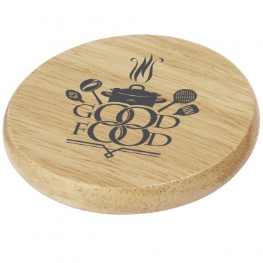 Logo trade promotional gifts image of: Scoll wooden coaster with bottle opener