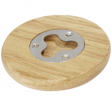 Logotrade promotional merchandise image of: Scoll wooden coaster with bottle opener