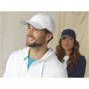 Logo trade promotional items picture of: Morion 6 panel GRS recycled cool fit sandwich cap