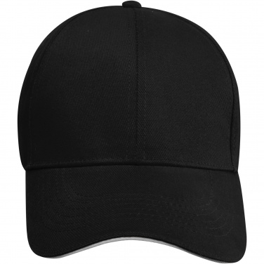 Logo trade promotional gift photo of: Topaz 6 panel GRS recycled sandwich cap