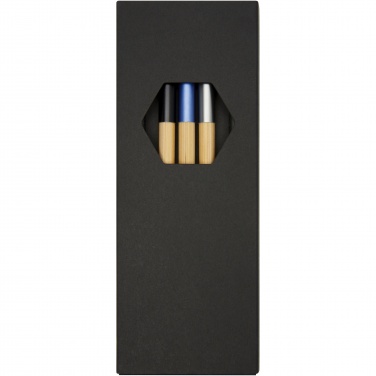 Logo trade promotional giveaways image of: Kerf 3-piece bamboo pen set