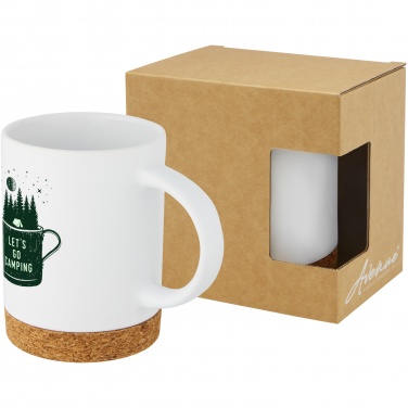 Logo trade advertising product photo of: Neiva 425 ml ceramic mug with cork base